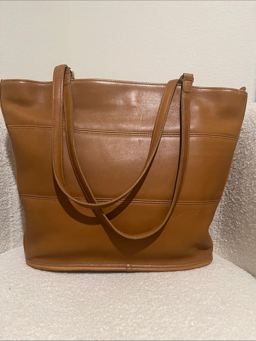 Coach Classic Tan Leather Tote Bag